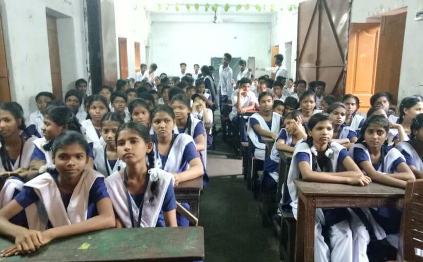 Hygiene of the girl child at Jana Kalyan Sikkha Mandir