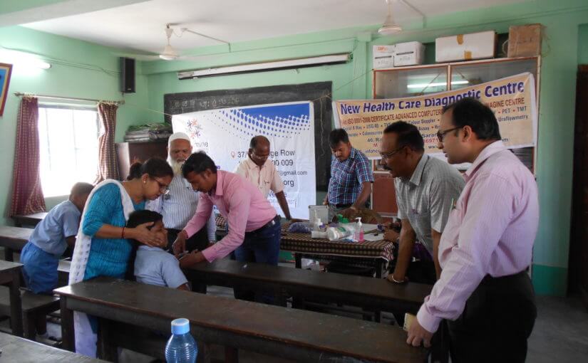 The camp at Sanat Roy Chowdhury Primary Institution